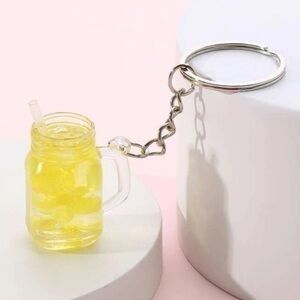 Lemonade Charm Keychain 🍋 Summer Drink Cup Miniature Drink